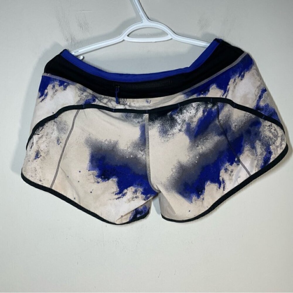Lululemon Turbo Run Short Milky Way Multi Print / Pigment Blue / Black size 6 - Picture 8 of 10
